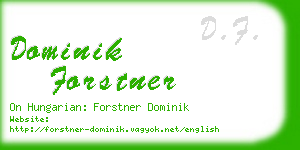 dominik forstner business card